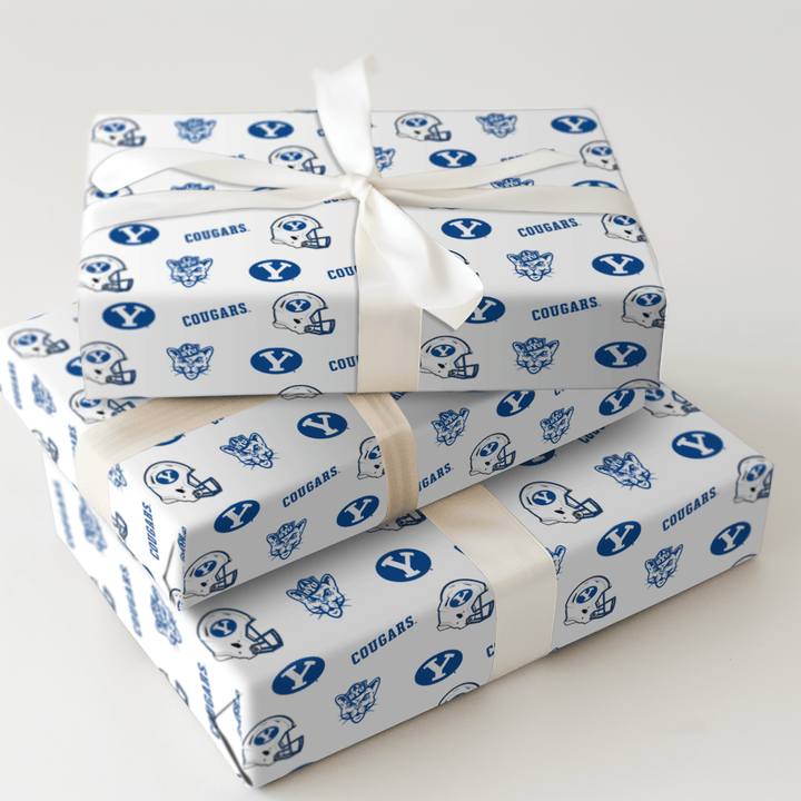 BYU Battle Helmet - Wrapping Paper - Aspen & Arlo