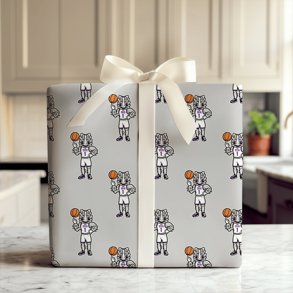 TCU Basketball Frog - Wrapping Paper - Aspen & Arlo
