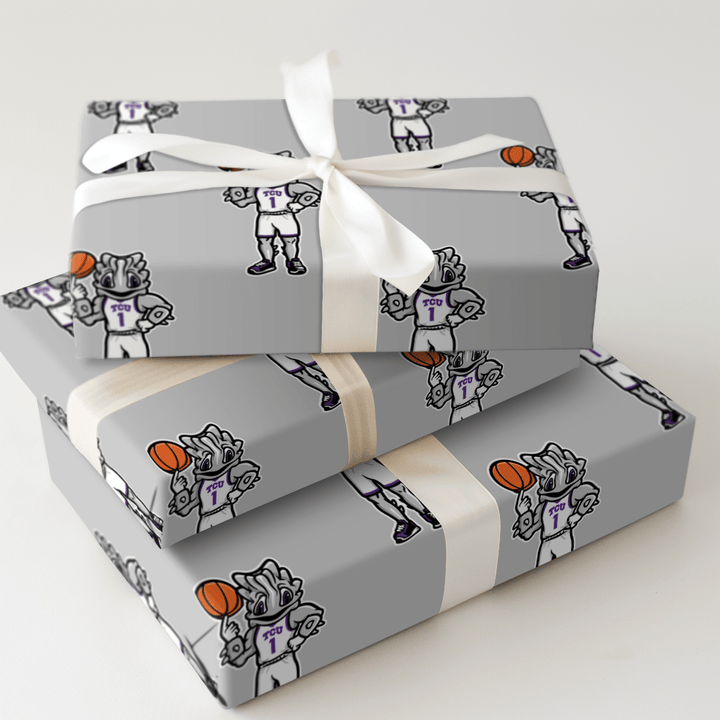 TCU Basketball Frog - Wrapping Paper - Aspen & Arlo