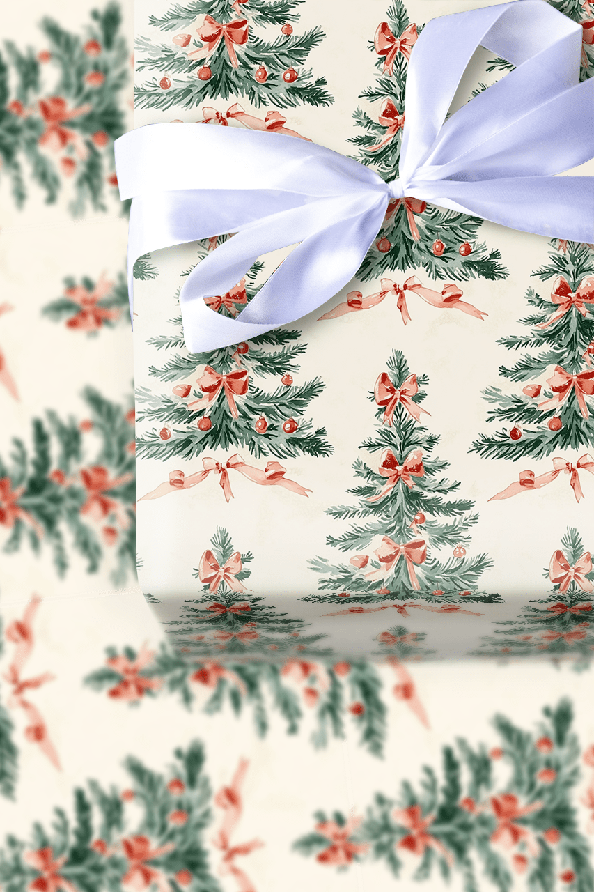 O Bow Holy Night - Wrapping Paper - Aspen & Arlo