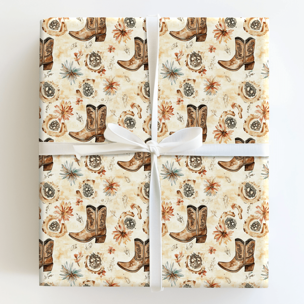 Howdy Heels - Wrapping Paper - Aspen & Arlo