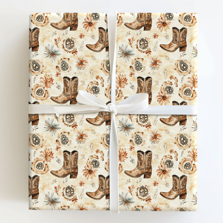 Howdy Heels - Wrapping Paper - Aspen & Arlo