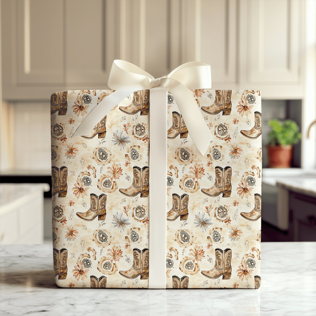 Howdy Heels - Wrapping Paper - Aspen & Arlo