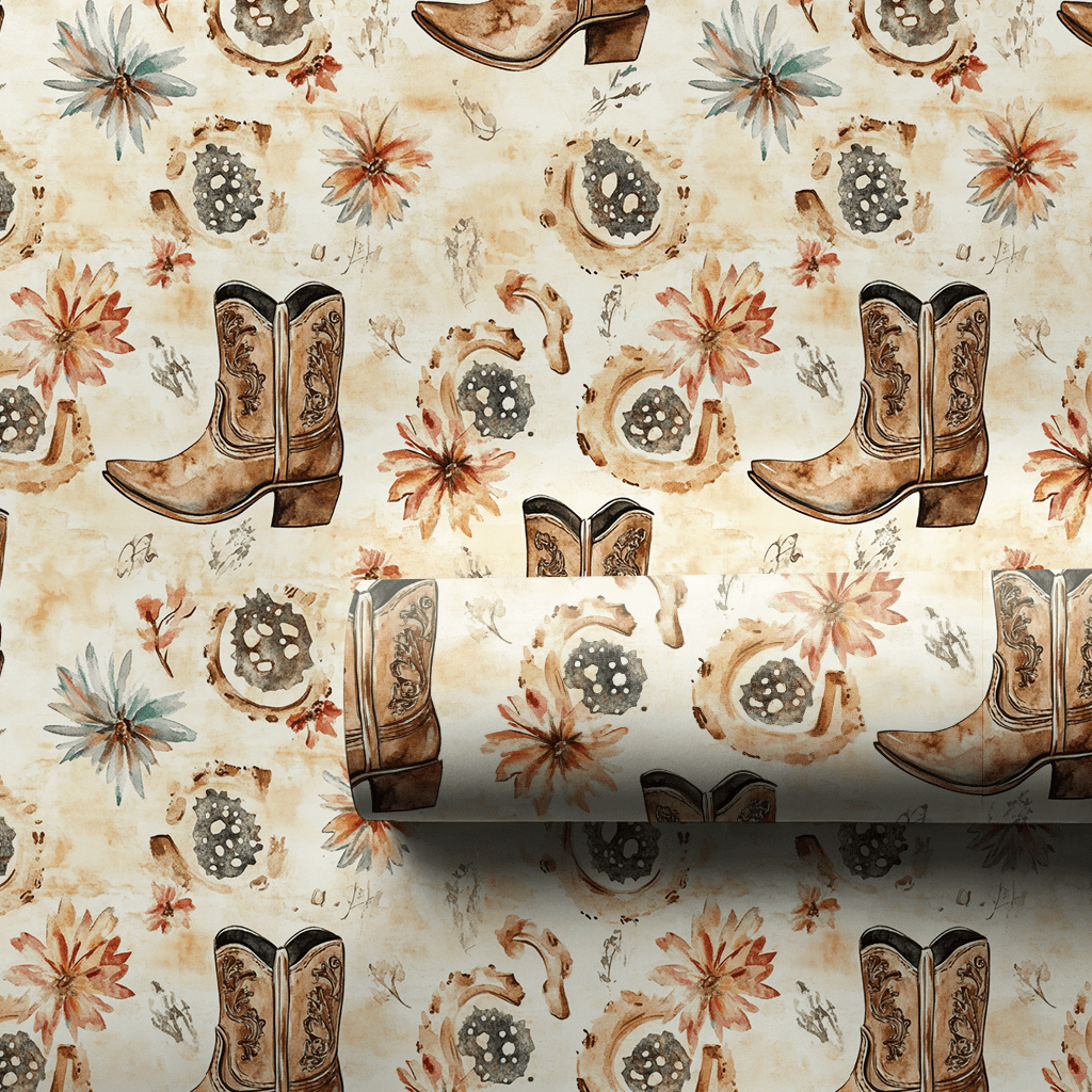Howdy Heels - Wrapping Paper - Aspen & Arlo