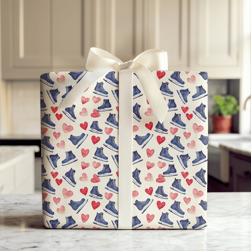 My Hockey Valentine - Wrapping Paper - Aspen & Arlo