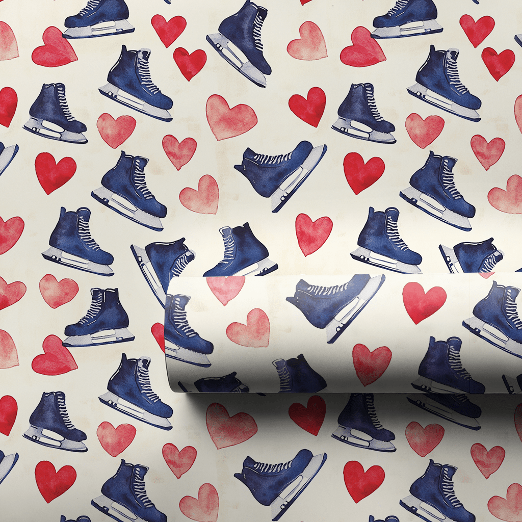 My Hockey Valentine - Wrapping Paper - Aspen & Arlo