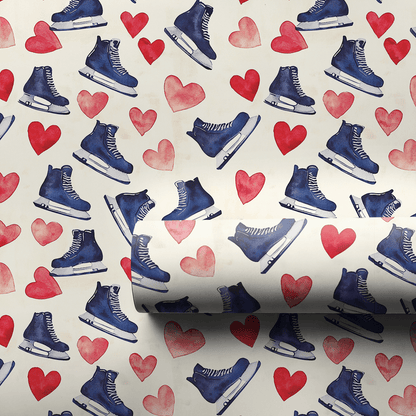 My Hockey Valentine - Wrapping Paper - Aspen & Arlo
