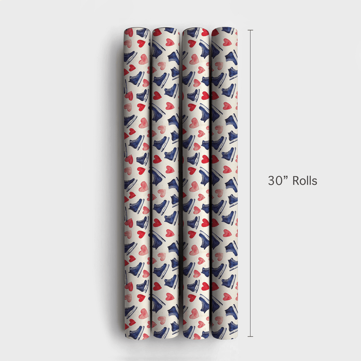 My Hockey Valentine - Wrapping Paper - Aspen & Arlo
