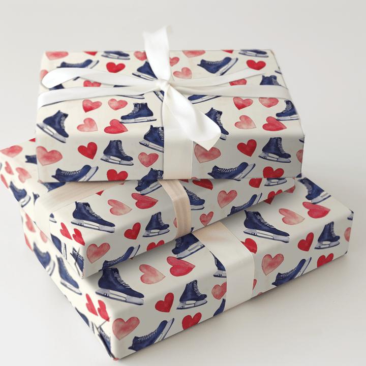 My Hockey Valentine - Wrapping Paper - Aspen & Arlo
