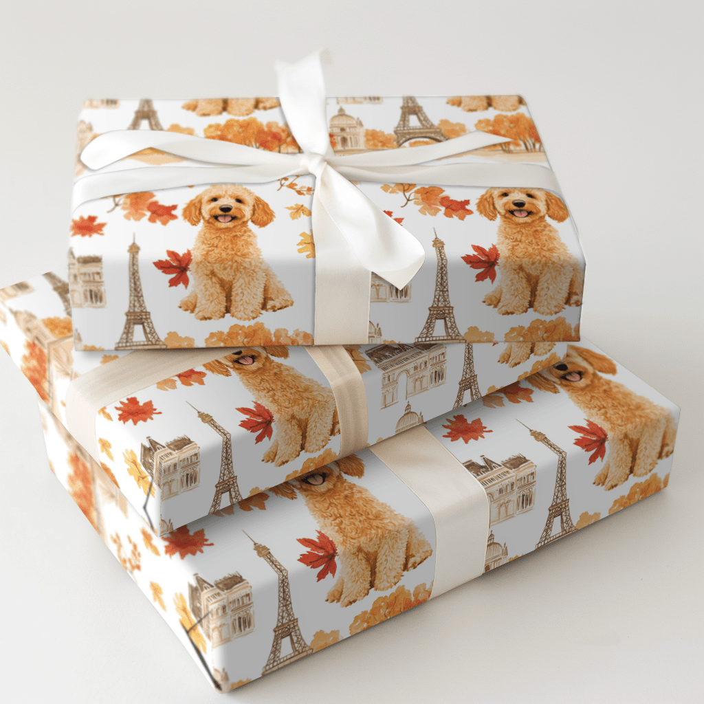 Paris with the Goldendoodles - Wrapping Paper - Aspen & Arlo