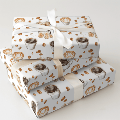 Coffee Day with the Yorkie - Wrapping Paper - Aspen & Arlo