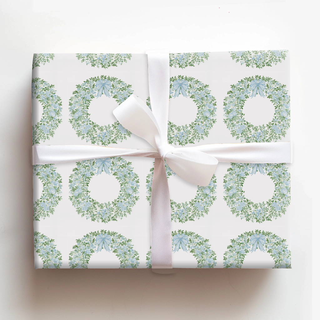 Blue Peony Wreath