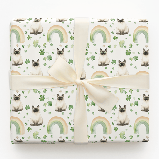 Rainbows with the Siamese - Wrapping Paper - Aspen & Arlo