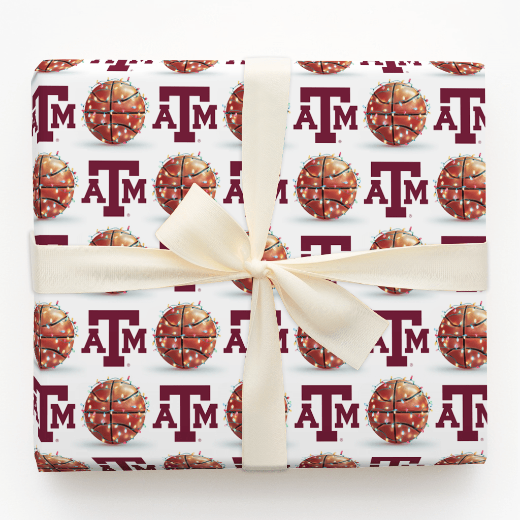 Holiday Hoops in Aggieland - Wrapping Paper - Aspen & Arlo