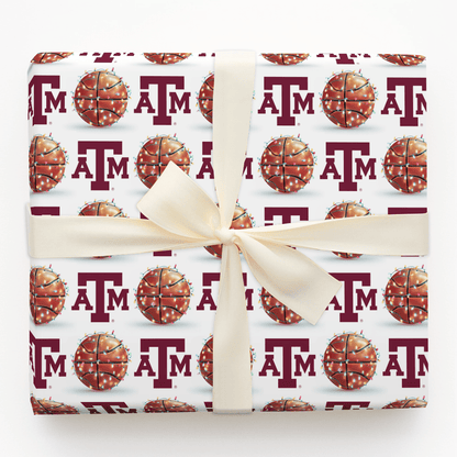 Holiday Hoops in Aggieland - Wrapping Paper - Aspen & Arlo