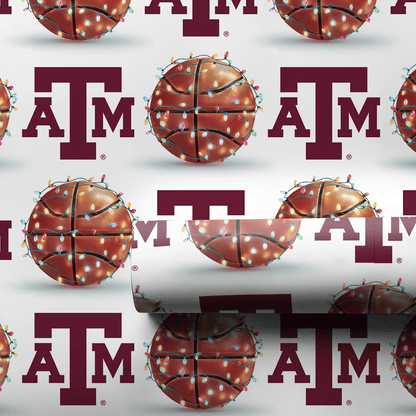 Holiday Hoops in Aggieland - Wrapping Paper - Aspen & Arlo