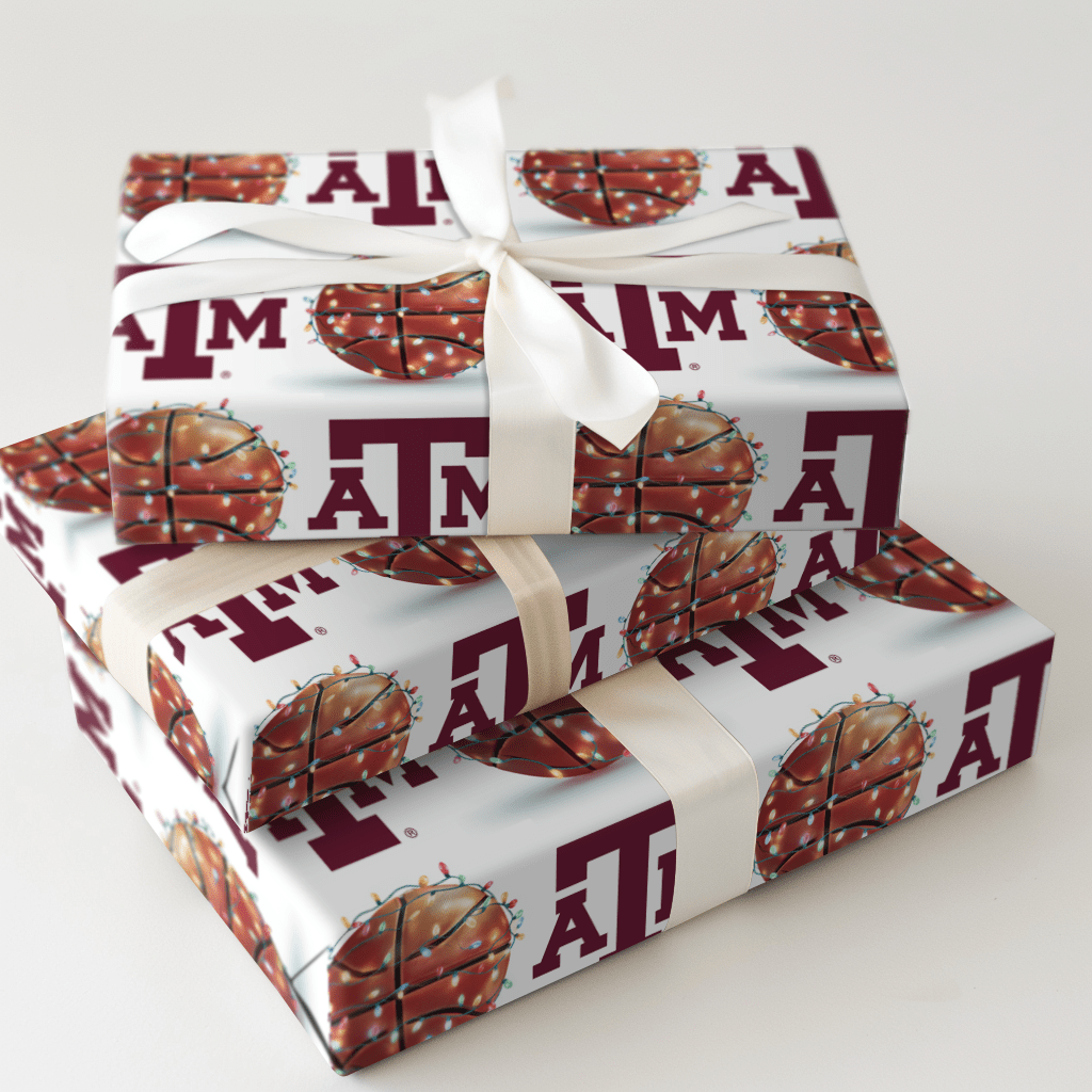 Holiday Hoops in Aggieland - Wrapping Paper - Aspen & Arlo