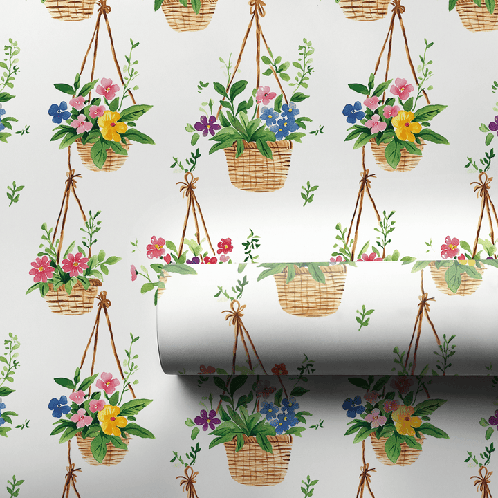 Basket Case of Blossoms - Wrapping Paper - Aspen & Arlo