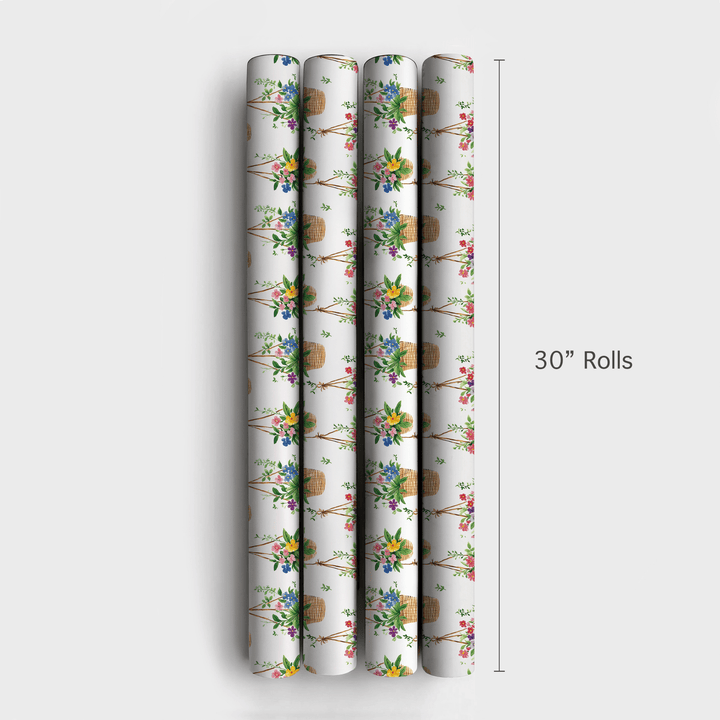 Basket Case of Blossoms - Wrapping Paper - Aspen & Arlo