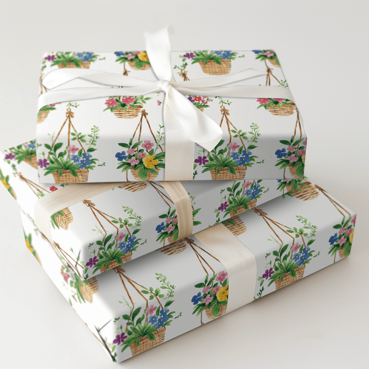 Basket Case of Blossoms - Wrapping Paper - Aspen & Arlo
