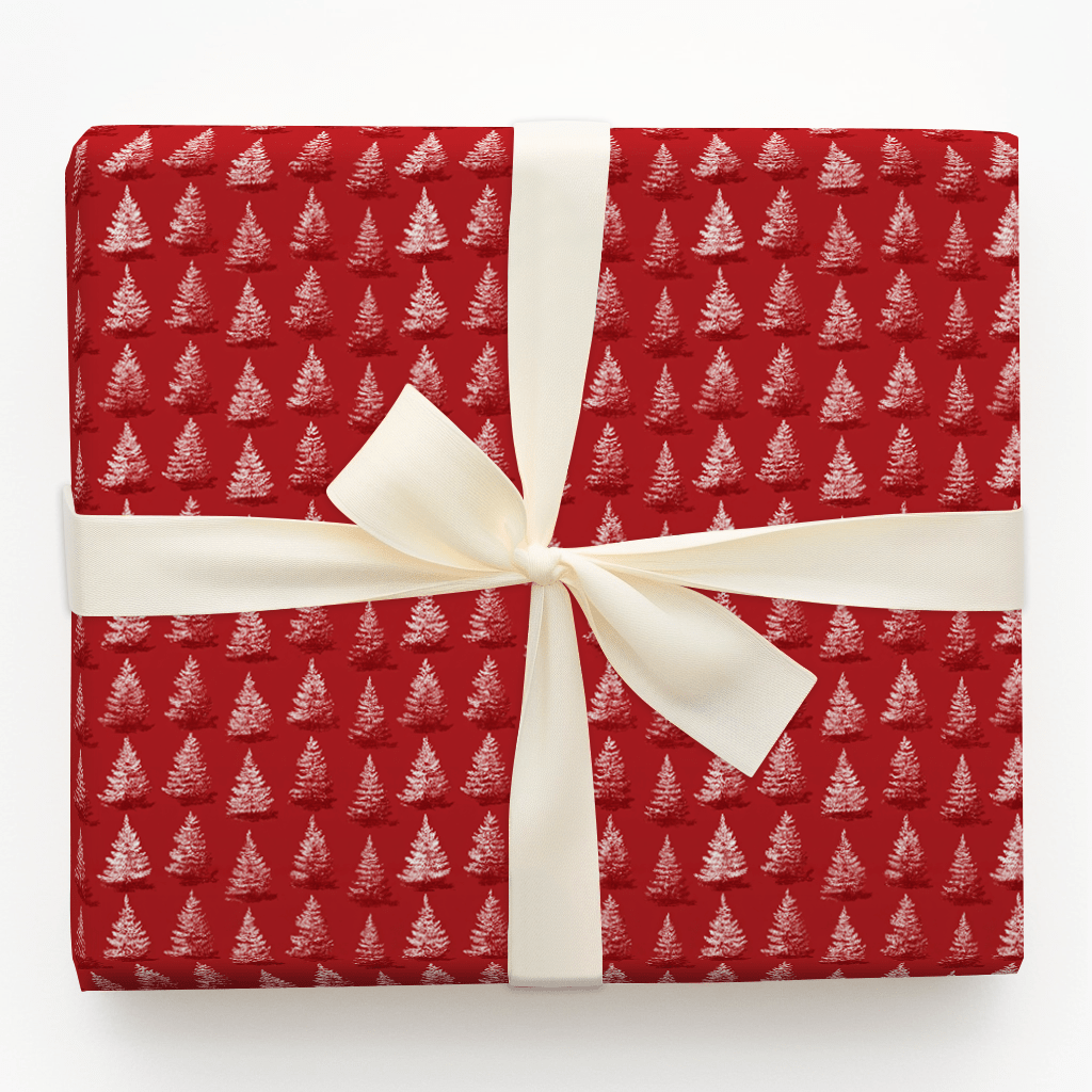 Red Only Trees - Wrapping Paper - Aspen & Arlo