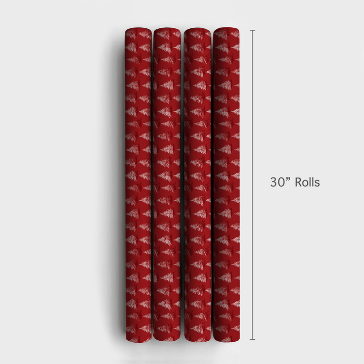Red Only Trees - Wrapping Paper - Aspen & Arlo