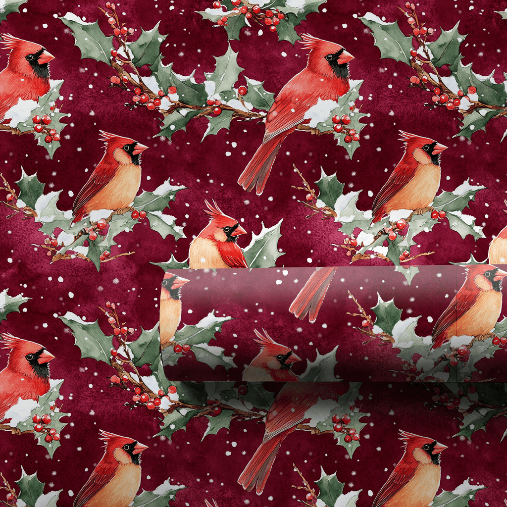 Crimson Cardinal - Wrapping Paper - Aspen & Arlo