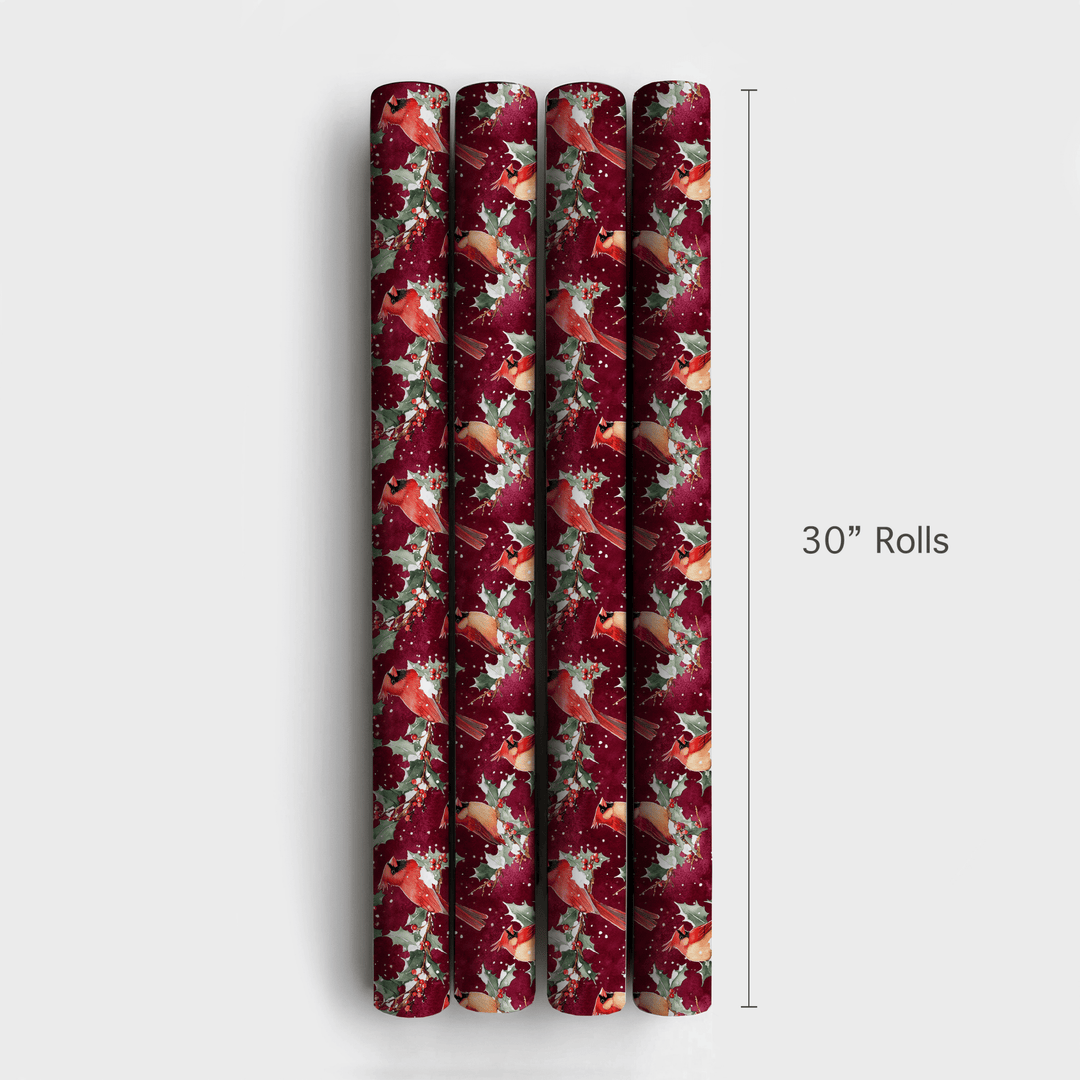 Crimson Cardinal - Wrapping Paper - Aspen & Arlo