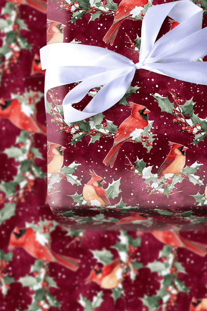 Crimson Cardinal - Wrapping Paper - Aspen & Arlo