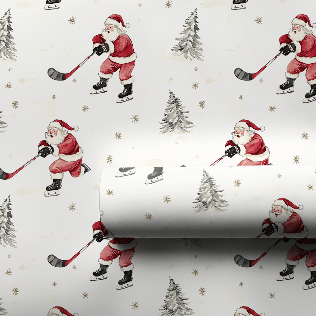 Frosty Faceoff - Wrapping Paper - Aspen & Arlo