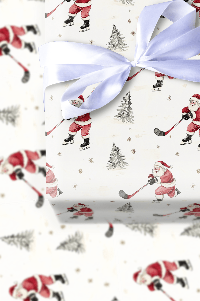 Frosty Faceoff - Wrapping Paper - Aspen & Arlo