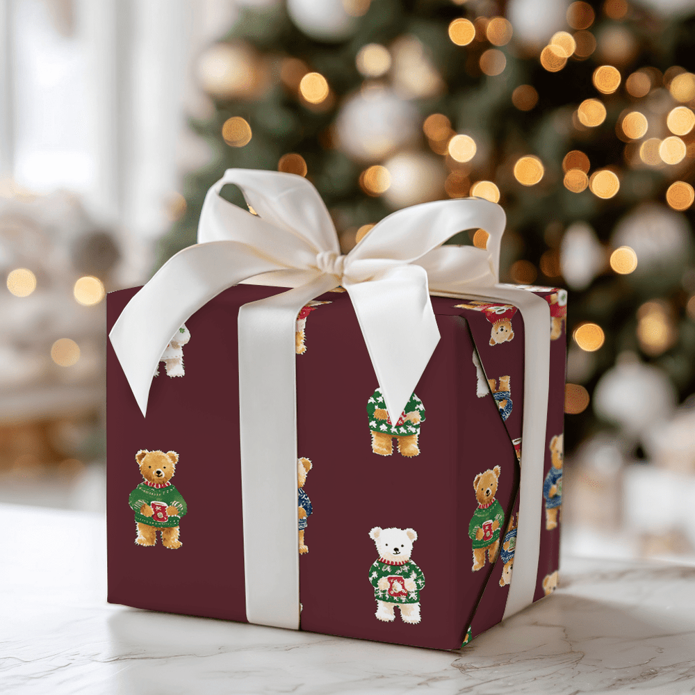 Claudey Bear - Wrapping Paper - Aspen & Arlo