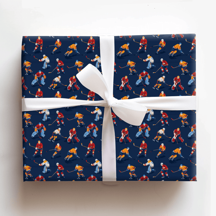 Hockey Men - Wrapping Paper - Aspen & Arlo