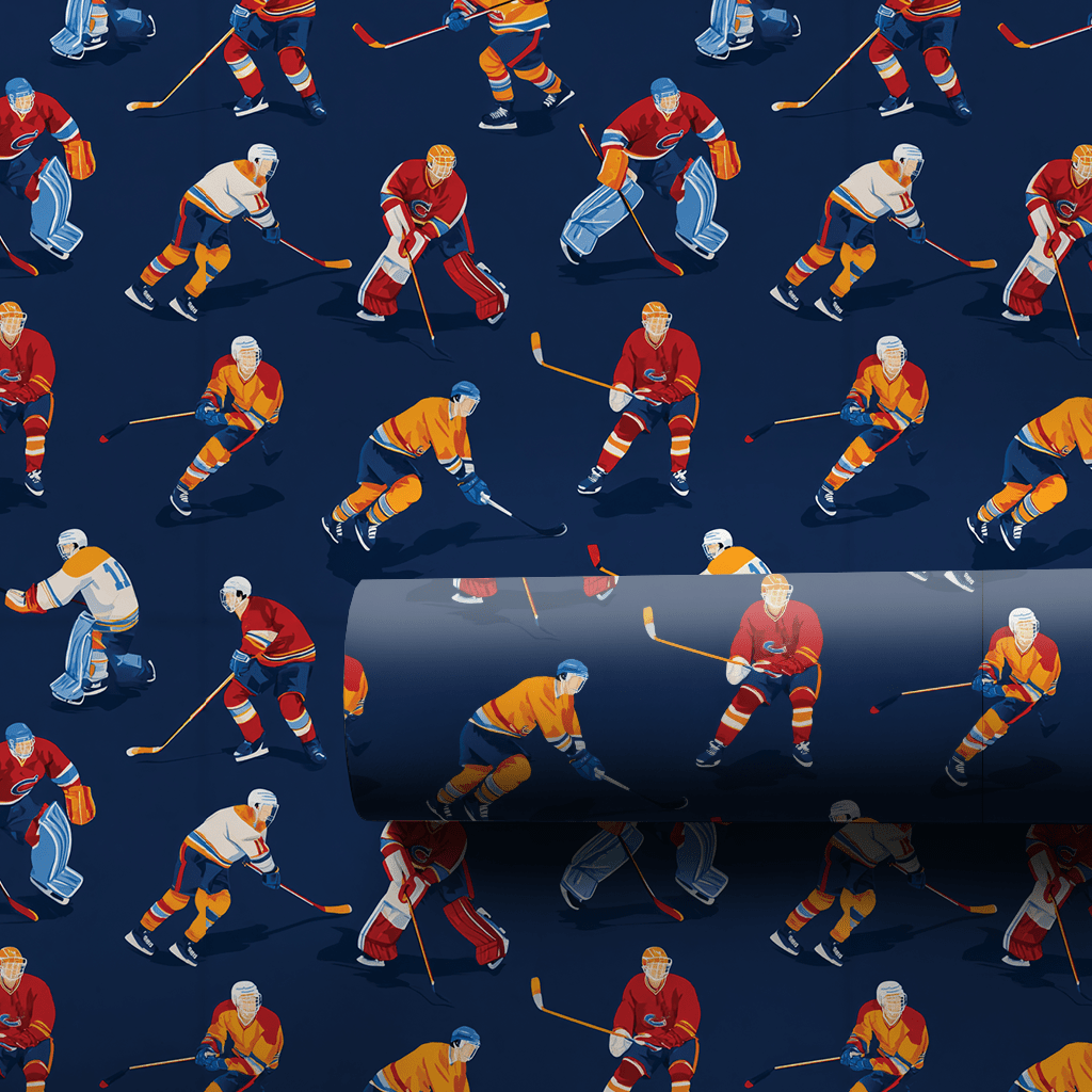Hockey Men - Wrapping Paper - Aspen & Arlo