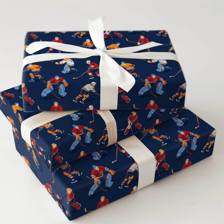 Hockey Men - Wrapping Paper - Aspen & Arlo