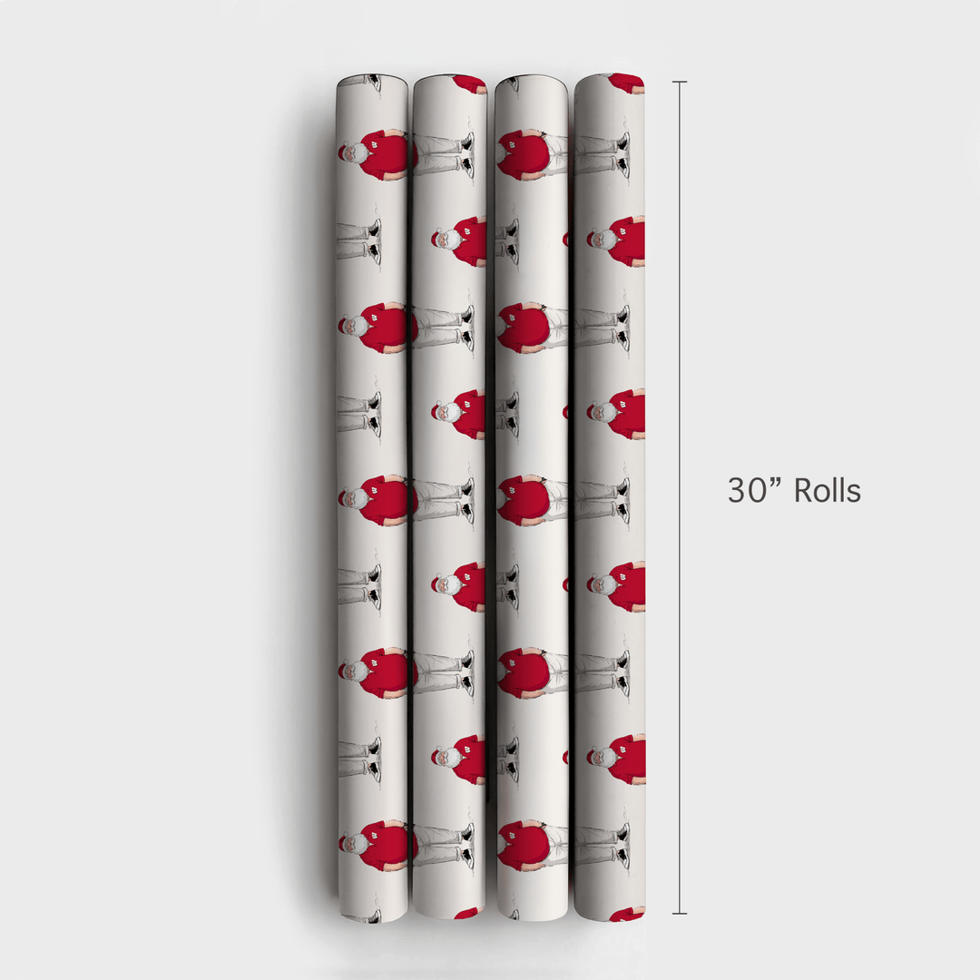 Wisconsin Santa Polo - Wrapping Paper - Aspen & Arlo