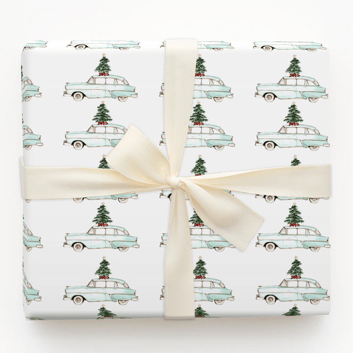 Sleigh Bell Sedan - Wrapping Paper - Aspen & Arlo