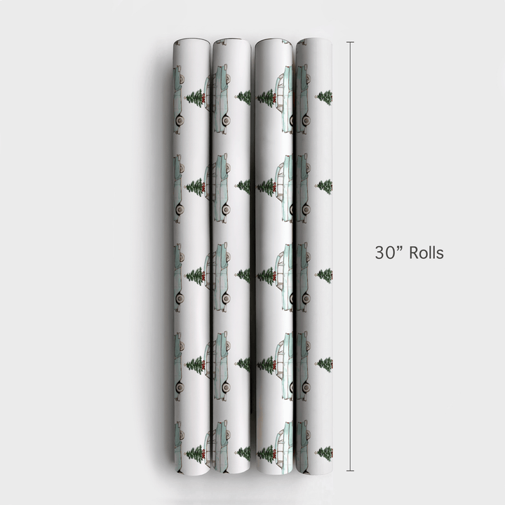 Sleigh Bell Sedan - Wrapping Paper - Aspen & Arlo