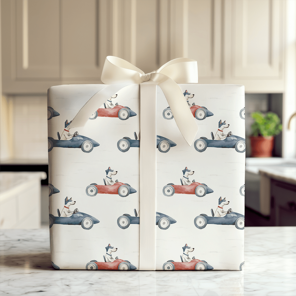 Puppy Pedals - Wrapping Paper - Aspen & Arlo