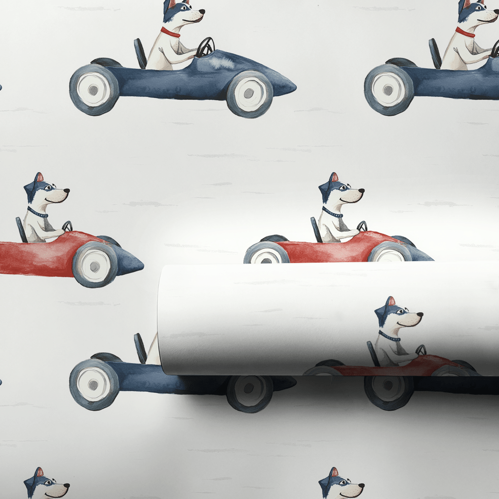 Puppy Pedals - Wrapping Paper - Aspen & Arlo