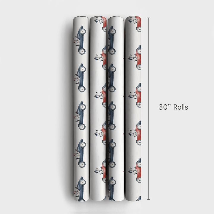 Puppy Pedals - Wrapping Paper - Aspen & Arlo