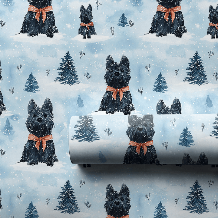 Yule Scottie - Wrapping Paper - Aspen & Arlo
