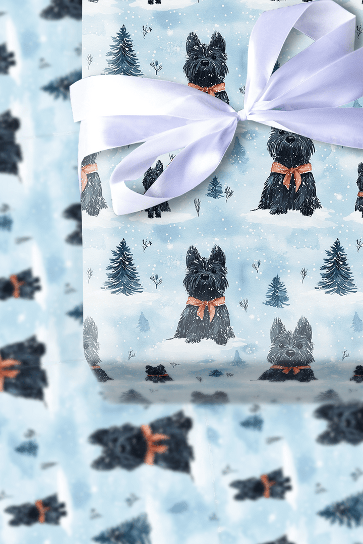Yule Scottie - Wrapping Paper - Aspen & Arlo