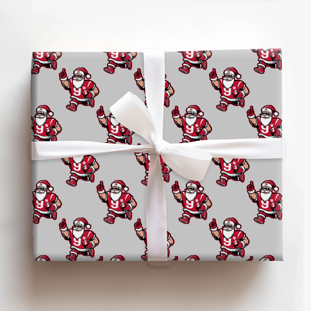 Santa’s Utah End Zone Dash - Wrapping Paper - Aspen & Arlo