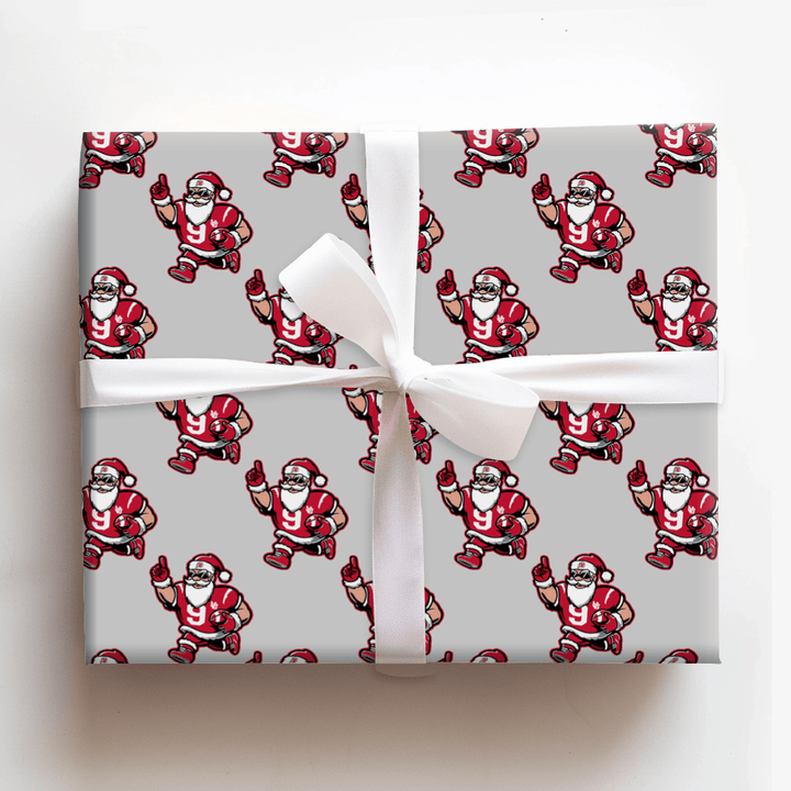 Santa’s Utah End Zone Dash - Wrapping Paper - Aspen & Arlo