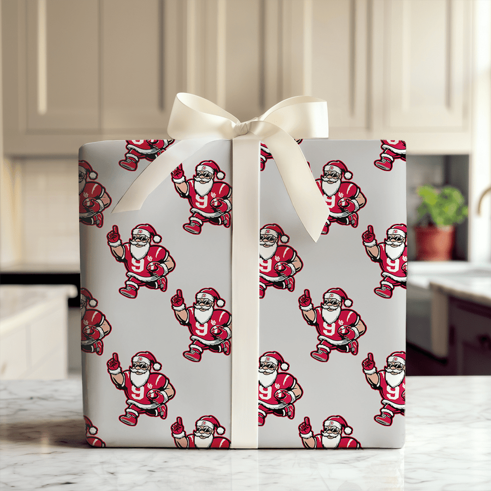 Santa’s Utah End Zone Dash - Wrapping Paper - Aspen & Arlo