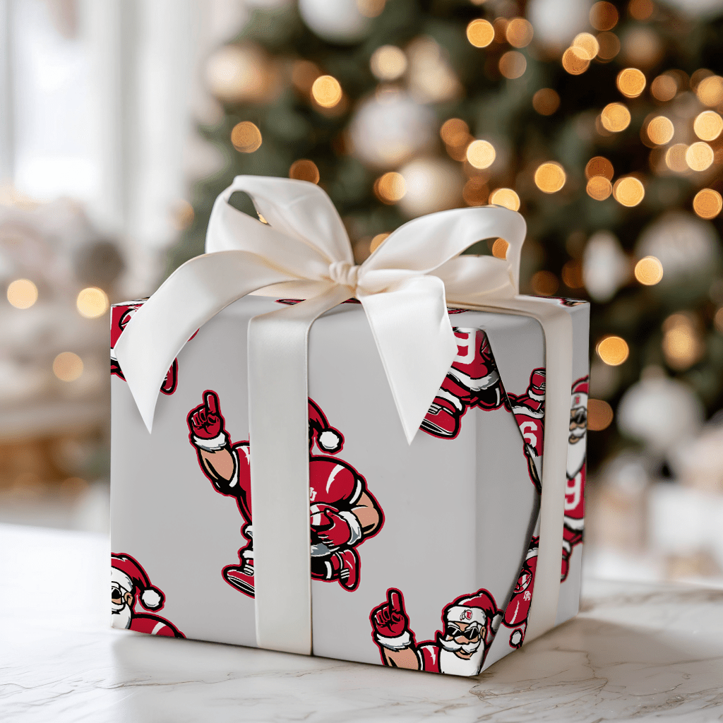 Santa’s Utah End Zone Dash - Wrapping Paper - Aspen & Arlo