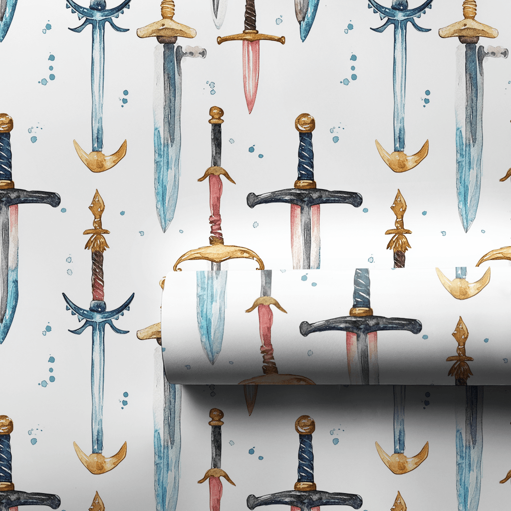 Swords Up - Wrapping Paper - Aspen & Arlo