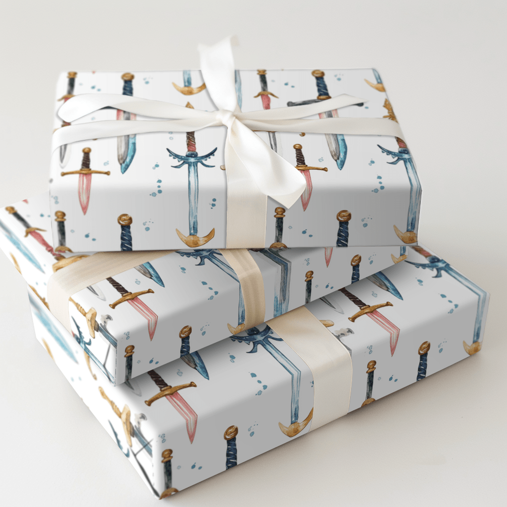 Swords Up - Wrapping Paper - Aspen & Arlo