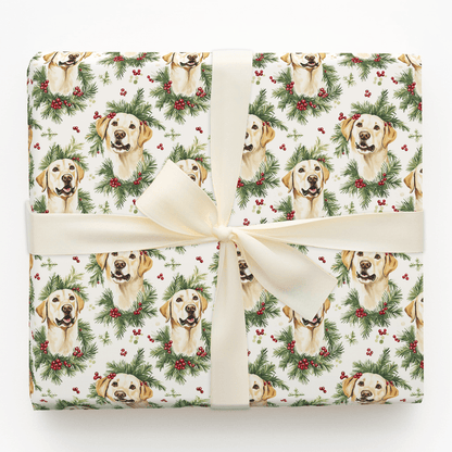 Holly Jolly Lab - Wrapping Paper - Aspen & Arlo